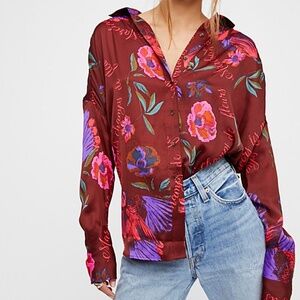Free  People Silky Nights Blouse size Small